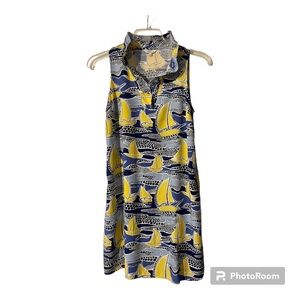 Crown & Ivey - rayon sleeveless dress - vibrant colors - pockets (!!!) - size S